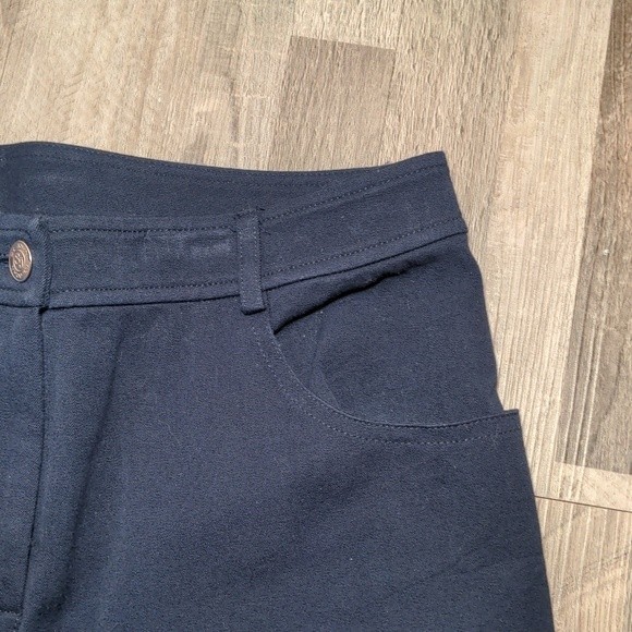 St. John Navy Blue Straight Leg Chino Trouser Pants Size 6 - Picture 5 of 14